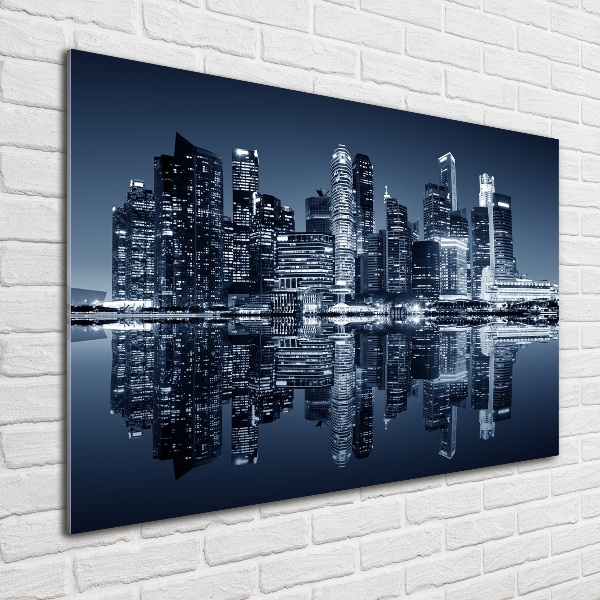 Glass acrylic wall art Singapore at night