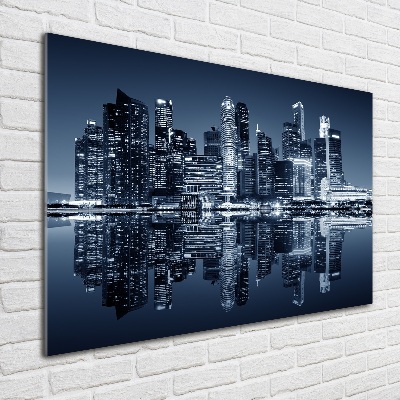 Glass acrylic wall art Singapore at night