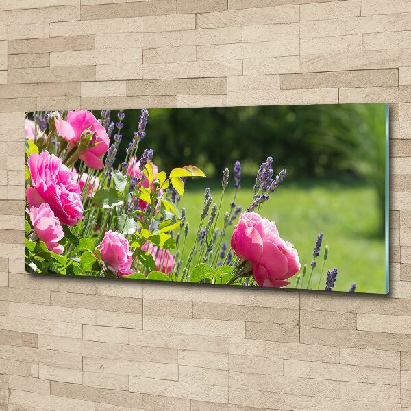 Glass acrylic wall art Wild Rose