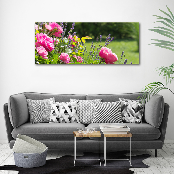 Glass acrylic wall art Wild Rose