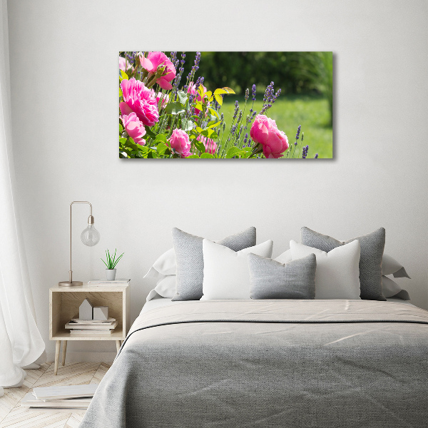 Glass acrylic wall art Wild Rose