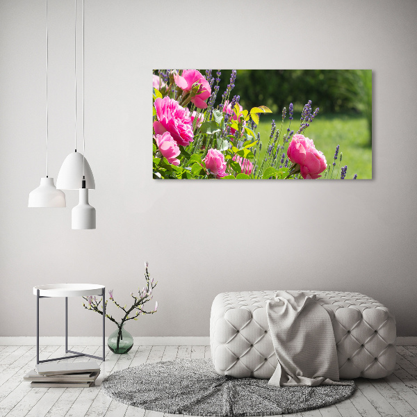 Glass acrylic wall art Wild Rose