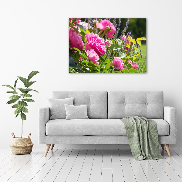 Glass acrylic wall art Wild Rose