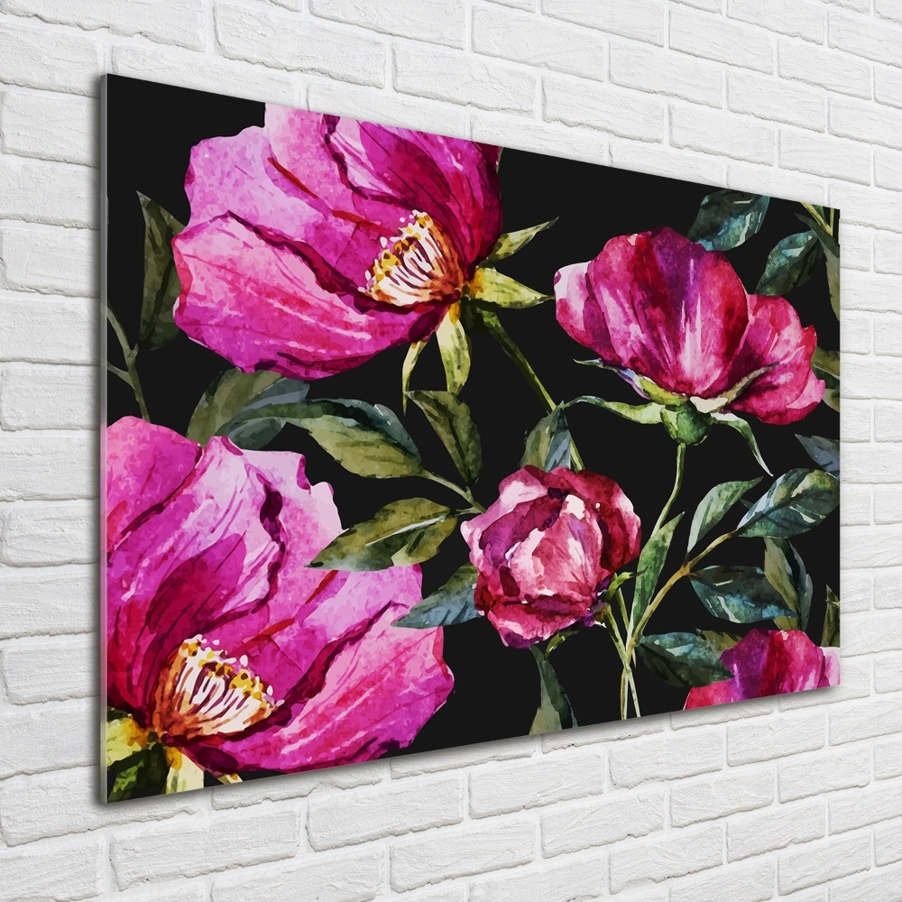 Print on acrylic Pink peonies