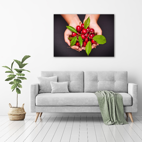 Print on acrylic Cherries in the hands