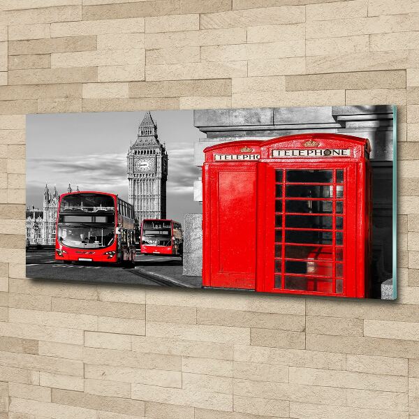 Wall art acrylic Red buses