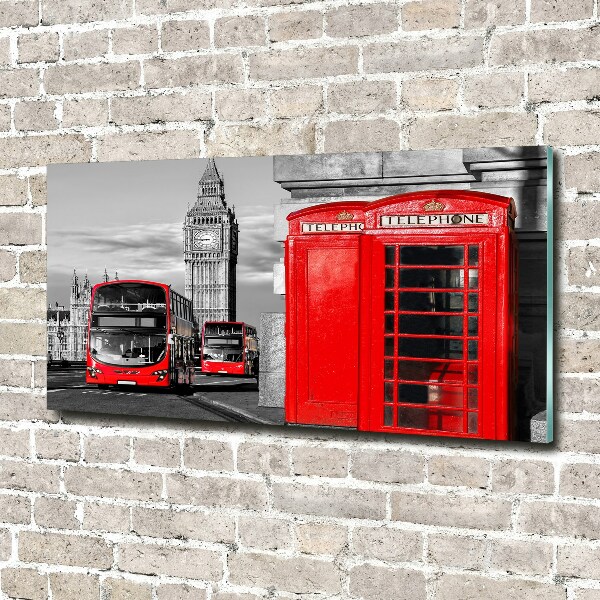 Wall art acrylic Red buses