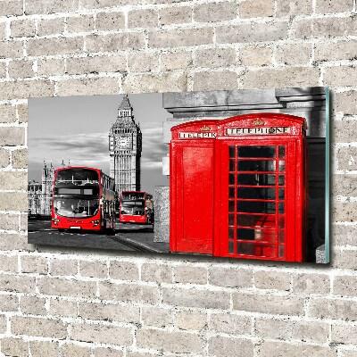 Wall art acrylic Red buses