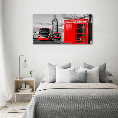 Wall art acrylic Red buses