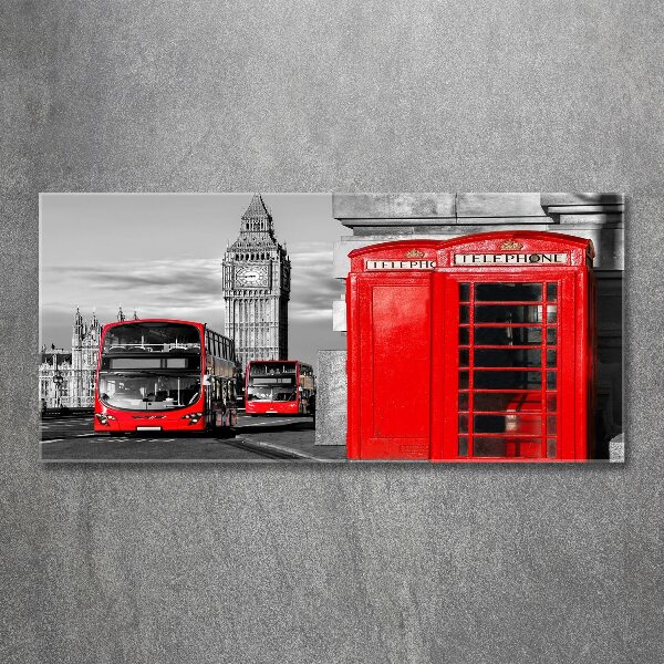 Wall art acrylic Red buses