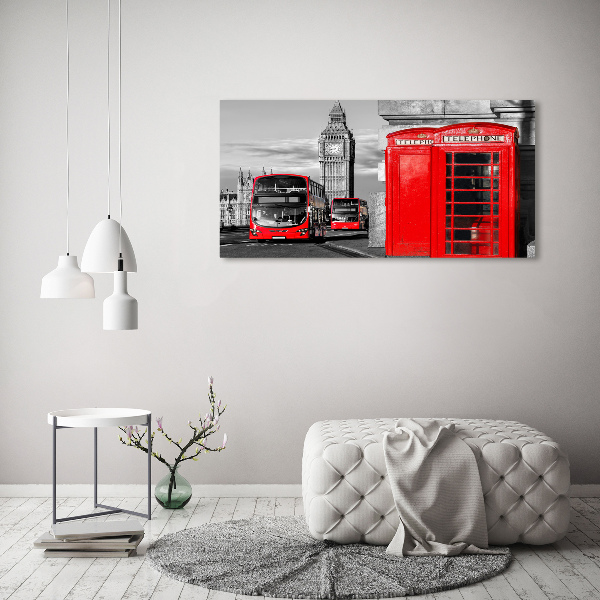 Wall art acrylic Red buses