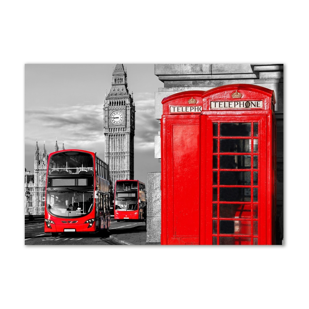 Wall art acrylic Red buses