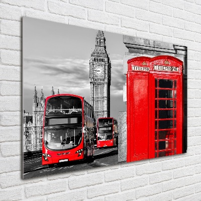 Wall art acrylic Red buses