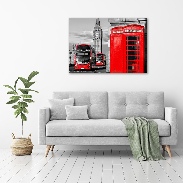 Wall art acrylic Red buses