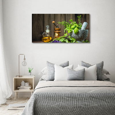 Acrylic wall art Herbs in a mortar