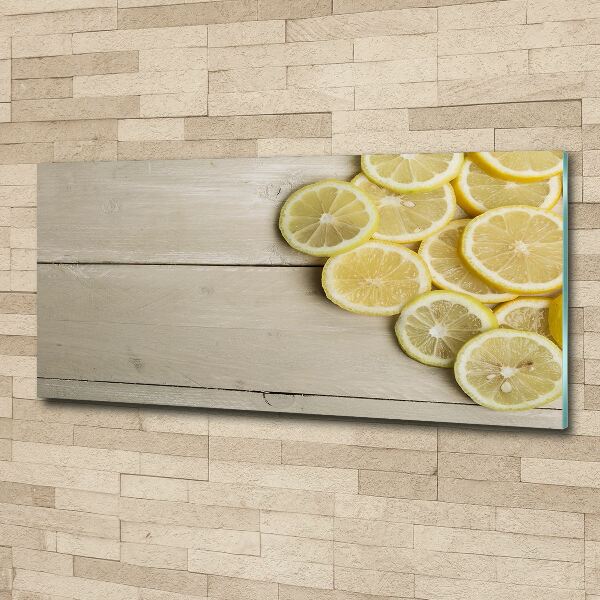 Wall art acrylic Lemons wood