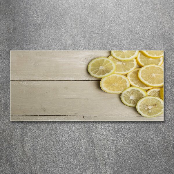 Wall art acrylic Lemons wood