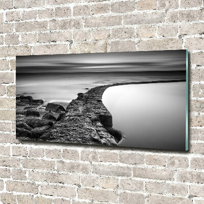 Wall art acrylic Stony beach