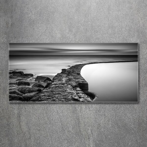 Wall art acrylic Stony beach