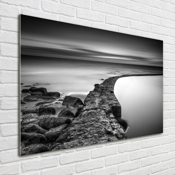 Wall art acrylic Stony beach