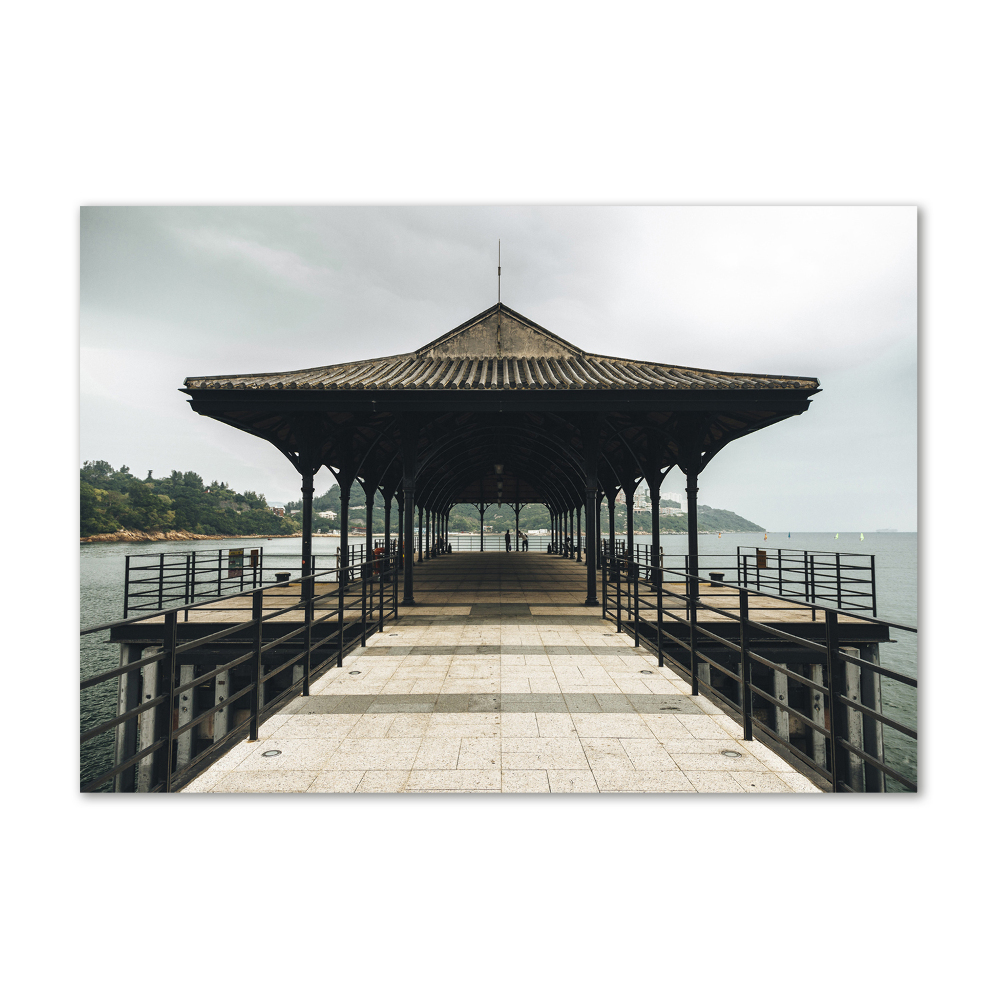 Glass acrylic wall art Pier in Hong Kong