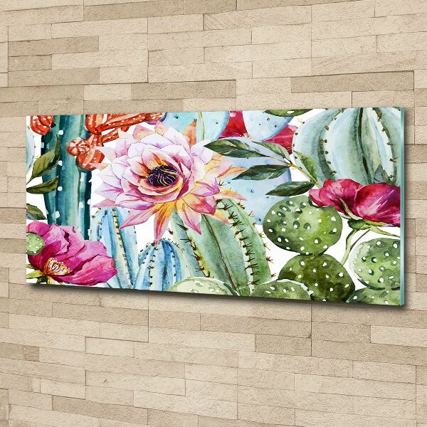 Wall art acrylic Cacti and flowers