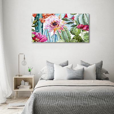 Wall art acrylic Cacti and flowers