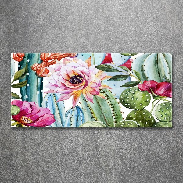 Wall art acrylic Cacti and flowers