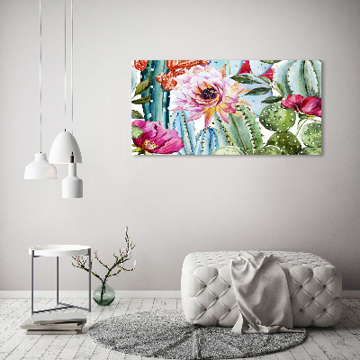 Wall art acrylic Cacti and flowers