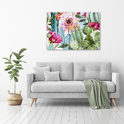 Wall art acrylic Cacti and flowers