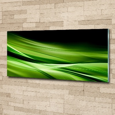 Acrylic wall art Green waves