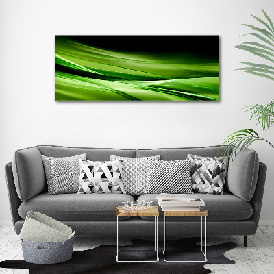 Acrylic wall art Green waves