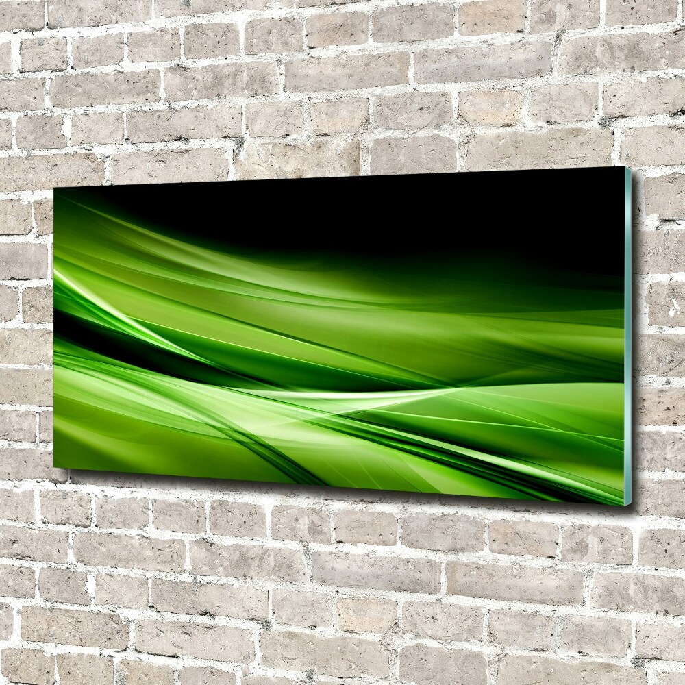 Acrylic wall art Green waves