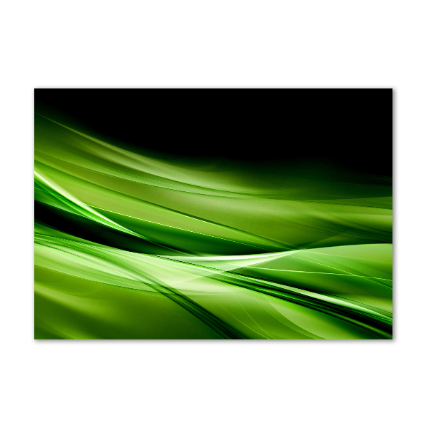 Acrylic wall art Green waves