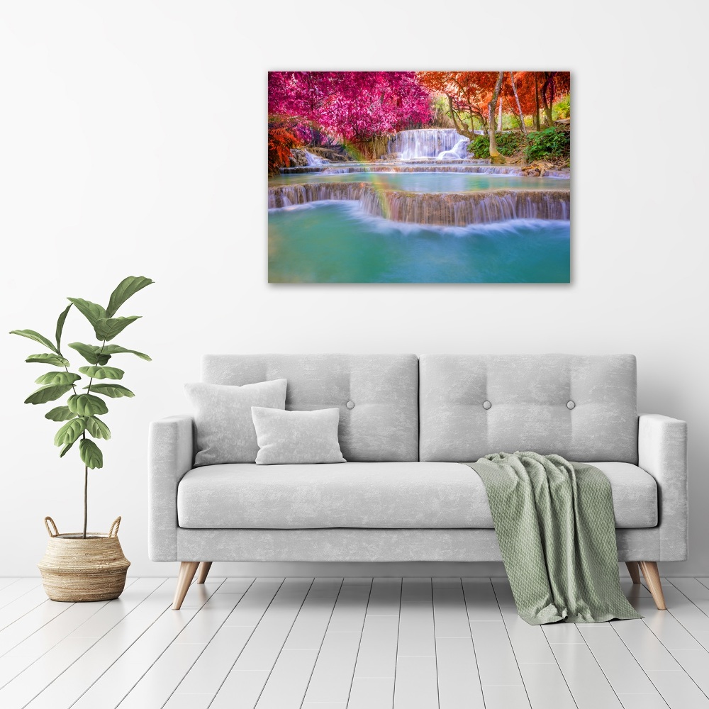 Print on acrylic Waterfall in the forest