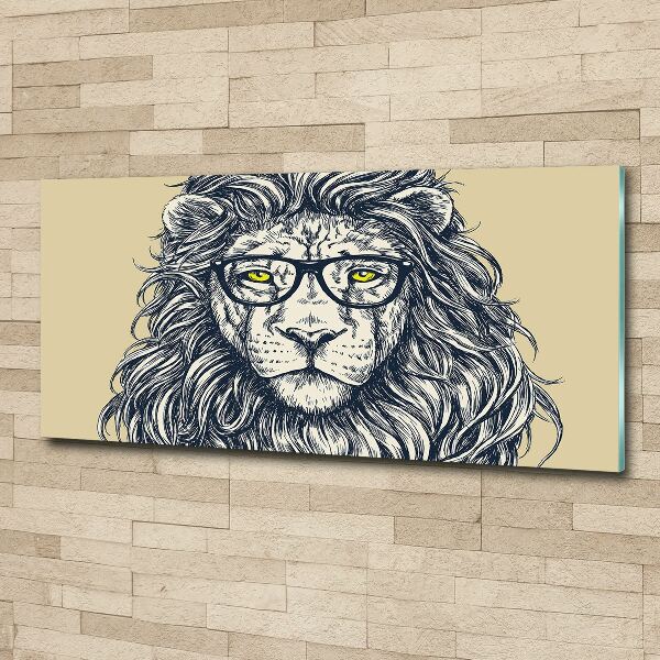 Print on acrylic Hipster lion