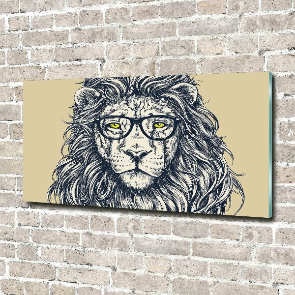 Print on acrylic Hipster lion