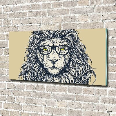 Print on acrylic Hipster lion