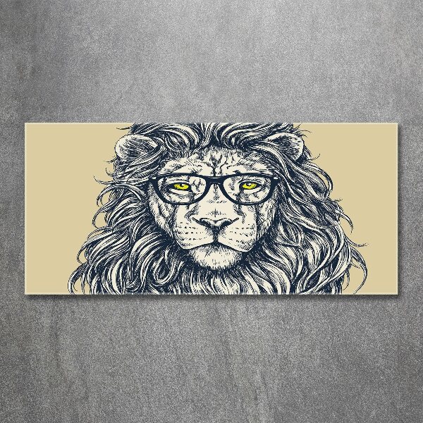 Print on acrylic Hipster lion