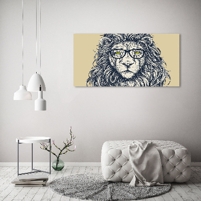 Print on acrylic Hipster lion