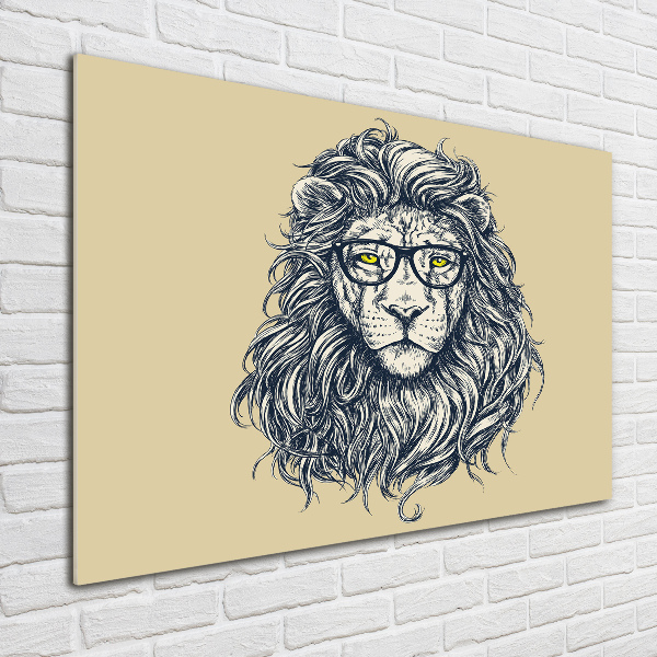 Print on acrylic Hipster lion