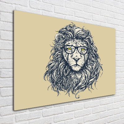 Print on acrylic Hipster lion