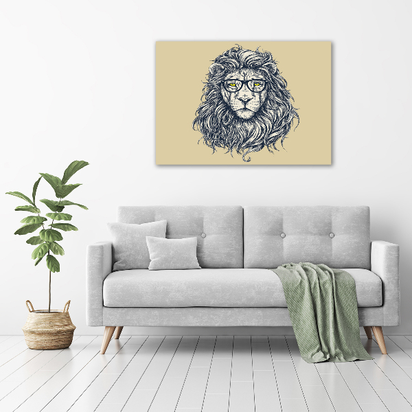 Print on acrylic Hipster lion