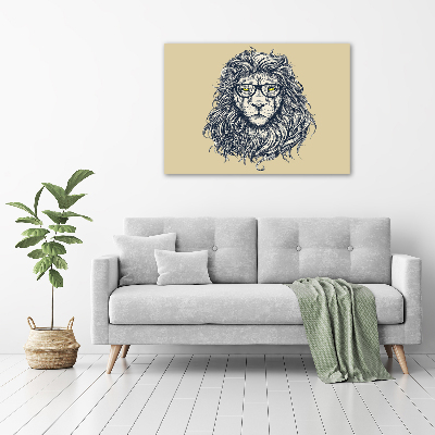 Print on acrylic Hipster lion