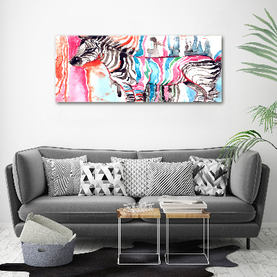 Acrylic wall art Colorful zebra