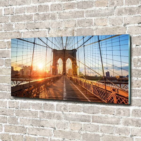 Glass acrylic wall art Brooklyn bridge