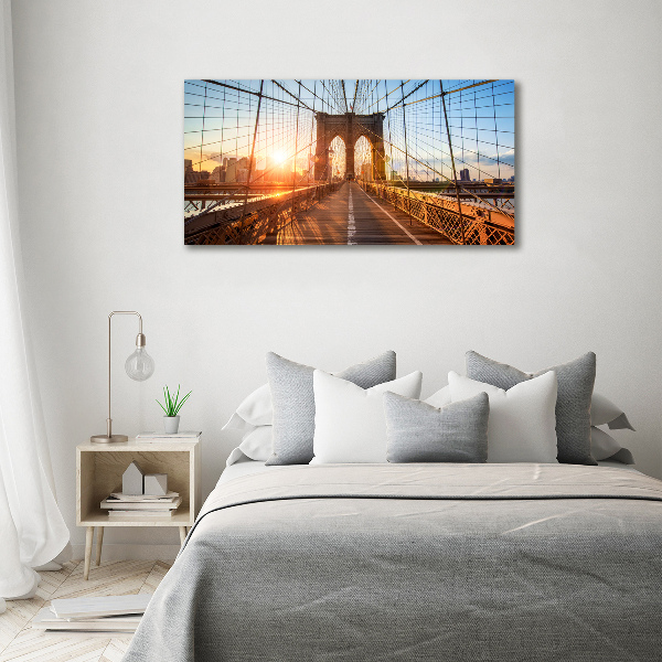 Glass acrylic wall art Brooklyn bridge