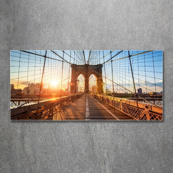 Glass acrylic wall art Brooklyn bridge