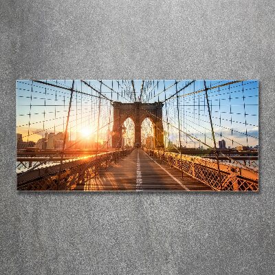 Glass acrylic wall art Brooklyn bridge