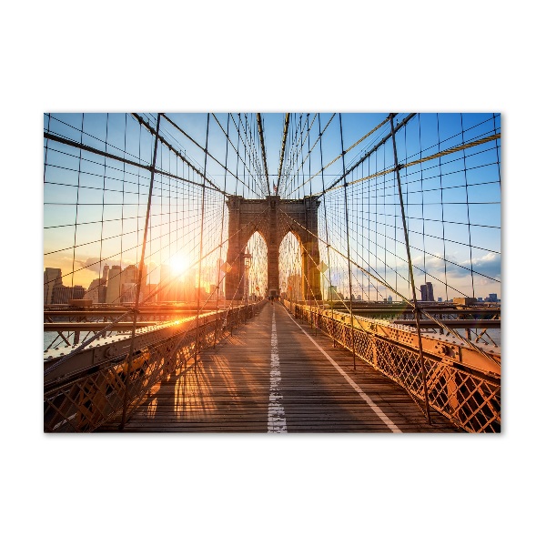 Glass acrylic wall art Brooklyn bridge